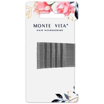 Невидимки для волос НАБОР 20 шт, 5,5 см, серебристый MONTE VITA 12 шт. 457105