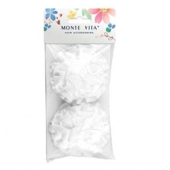 Заколка для волос НАБОР 2 шт, аллигатор, бантик, белый MONTE VITA 457122