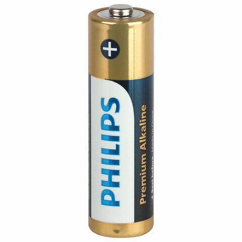Батарейки алкалиновые &quot;пальчиковые&quot; КОМПЛЕКТ 4 шт PHILIPS Premium Alkaline, АА (LR6,2, Б0062753