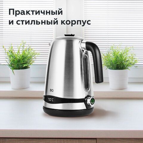 Чайник BQ (БИ-КЬЮ) KT1724SW, 1,7л, 2200Вт, закрытый нагревательный элемент, ТЕРМОРЕГ, 86189269