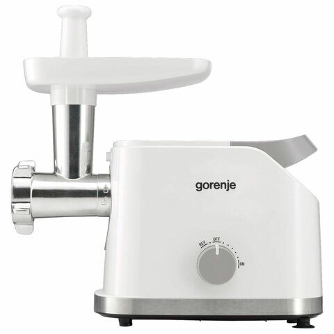 Мясорубка GORENJE MG1802SJW, 1800Вт, производительность 2,1кг/мин, 5 насадок, реверс,