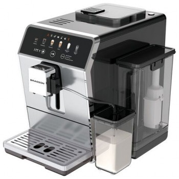 Кофемашина автоматическая BRASSON ACM-1592A, дисплей, автокапучинатор,6 напитков, итальянская помпа, выбор крепости, 1450 Вт, 20 бар, 457886