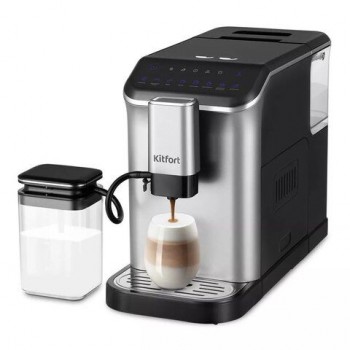 Кофемашина KITFORT КТ-7166, 1350 Вт, объем 1,5 л, для зерен 200 г, автокапучинатор, с
