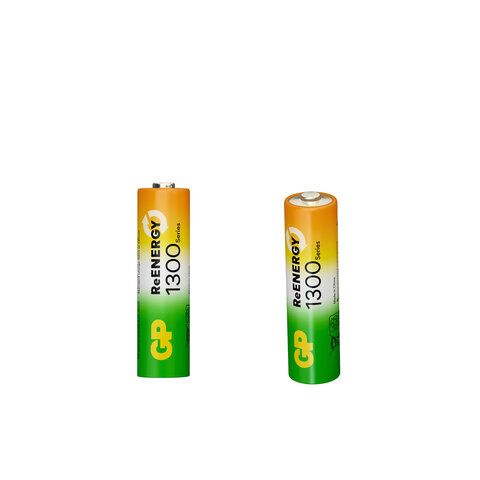 Батарейки аккумуляторные GP ReEnergy Ni-Mh пальчиковые КОМПЛЕКТ 2 шт AA (HR6) 1300 mA, 130AAHCRGY-2CRC
