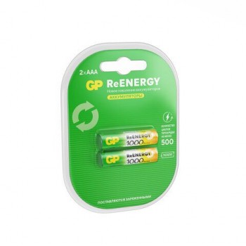 Батарейки аккумуляторные GP ReEnergy Ni-Mh мизинчиковые КОМПЛЕКТ 2 шт ААА (HR03) 950, 100AAAHCRGY-2CR