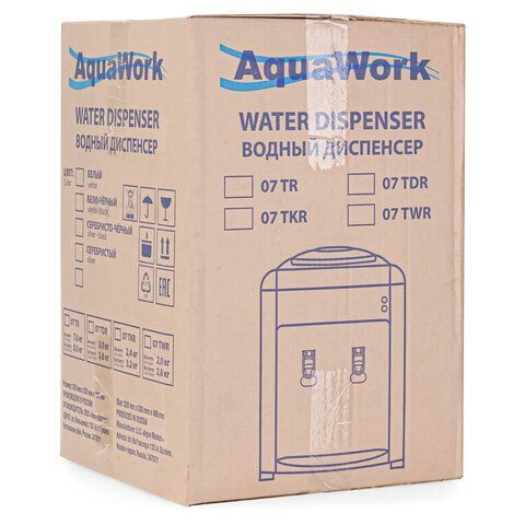 Кулер для воды AQUA WORK 0.7-TDR, настольный, НАГРЕВ/ЭЛЕКТРОННОЕ ОХЛАЖДЕНИЕ, 2 крана,, 24762