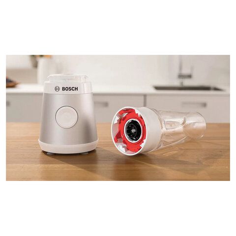 Блендер стационарный BOSCH MMB2111T, 450Вт, 1 скорость, чаша 0,6л, пластик, серебрист