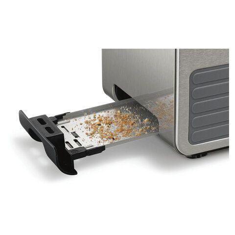 Тостер BOSCH TAT7S25, 1050 Вт, 2 тоста, 7 режимов, металл, серебристый