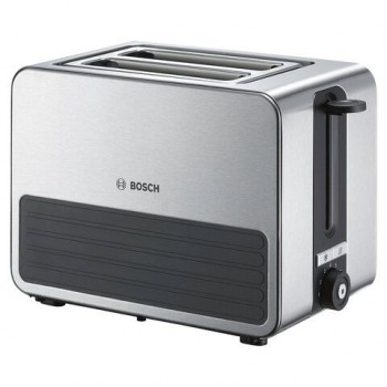 Тостер BOSCH TAT7S25, 1050 Вт, 2 тоста, 7 режимов, металл, серебристый