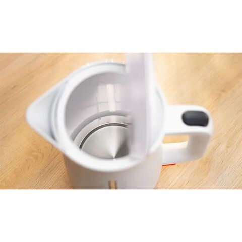 Чайник BOSCH TWK3M121, 1,7л, 2400Вт, закрытый нагревательный элемент, пластик, белый