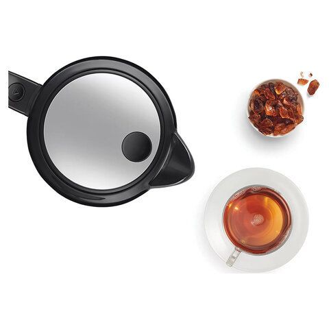 Чайник BOSCH TWK70B03, 1,7 л, 2400 Вт, закрытый нагревательный элемент, стекло, черны
