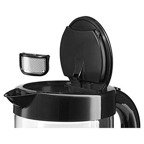 Чайник BOSCH TWK70B03, 1,7 л, 2400 Вт, закрытый нагревательный элемент, стекло, черны