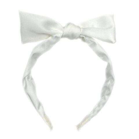 Ободок для волос с бантиком, 6,5 см, белый MONTE VITA 12 шт., 458854