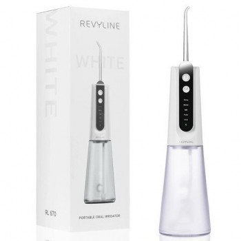 Ирригатор для полости рта REVYLINE RL 670, емкость резервуара 0,27 л, 2 насадки, белы, 9101