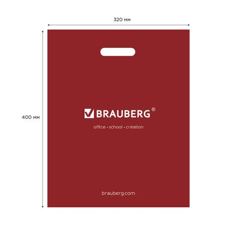 Пакет презентационно-упаковочный BRAUBERG, 32х40 см, усиленная ручка, 505499