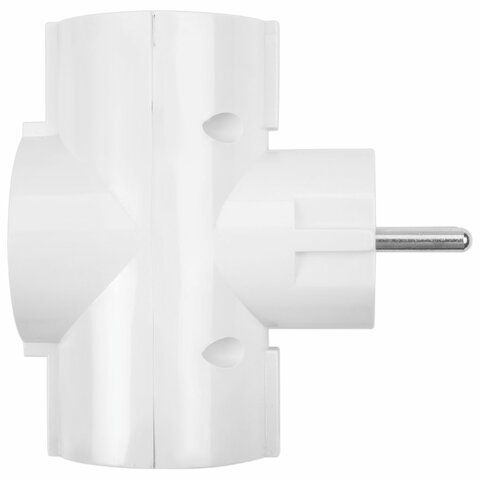 Сетевой разветвитель SONNEN U-030G, 3 розетки, с заземлением, 16 А, белый, 511441