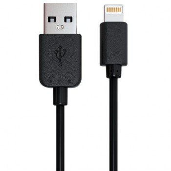 Кабель USB 2.0 - Lightning, 1 м, RED LINE, для подключения IPhone (IPad), черный, УТ000008646