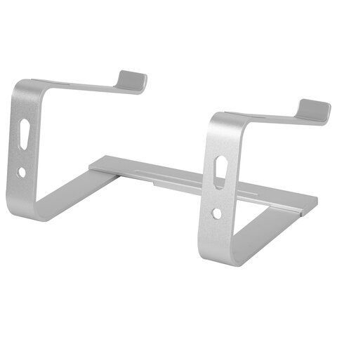 Подставка для ноутбука алюминиевая, нескользящая, 295х255 мм, BRAUBERG SOLID, 513618