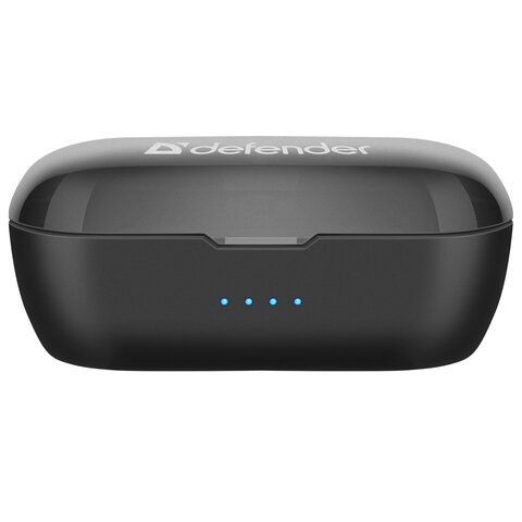 Наушники с микрофоном (гарнитура) DEFENDER TWINS 638, Bluetooth, беспроводные, черные, 63638