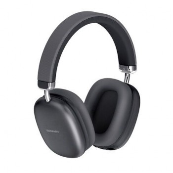 Наушники беспроводные накладные полноразмерные раздвижные мультирежимные, SONNEN HP-B12B, BT 5.4, черные, 514126