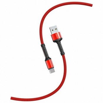 Кабель S26 USB -Type C, 1 м, 3 А, SMARTBUY, для зарядки и передачи данных, красный 93, iK-3112-S26r