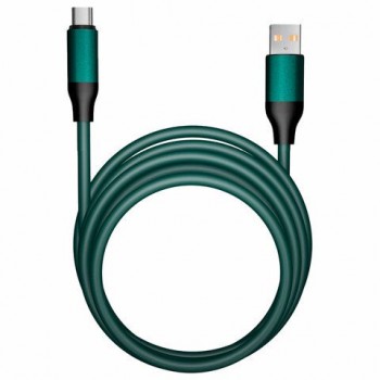 Кабель BOLD USB -TypeC 1 м 3А, SMARTBUY для быстрой зарядки и передачи данных, толстый, мятный 18119, 3112BOLD-MINT