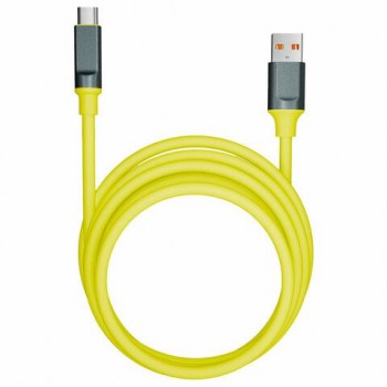 Кабель BOLD USB -TypeC 1 м 3А, SMARTBUY для быстрой зарядки и передачи данных, толстый, желтый 18133, 3112BOLD-YELLOW