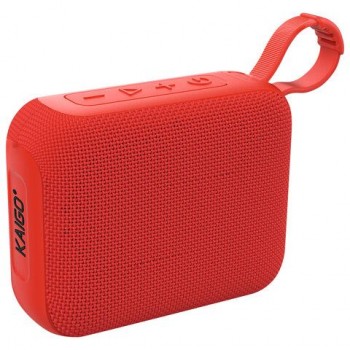 Колонка портативная KAIGO BS100, 5 Вт, Bluetooth, USB, Micro SD, TWS, FM, красная, 514220