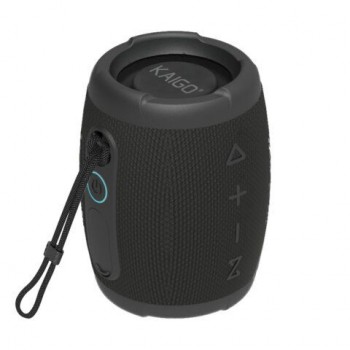 Колонка портативная KAIGO BT10T, 10 Вт, Bluetooth, USB, Micro SD, AUX, RGB, TWS, IPX7, черная, 514224