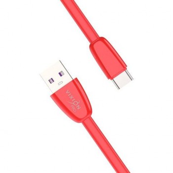 Кабель силиконовый USB-Type-C, 1 м, VIXION PRO VX-12c, для зарядки и передачи данных, красный, 03028, БП-00000962
