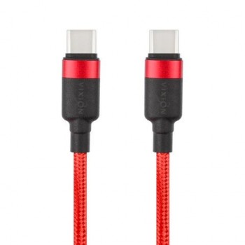 Кабель Type-C - Type-C, 60 Вт, 1 м, VIXION PRO VX-22c, для зарядки и передачи данных, красный, 02717, БП-00000946