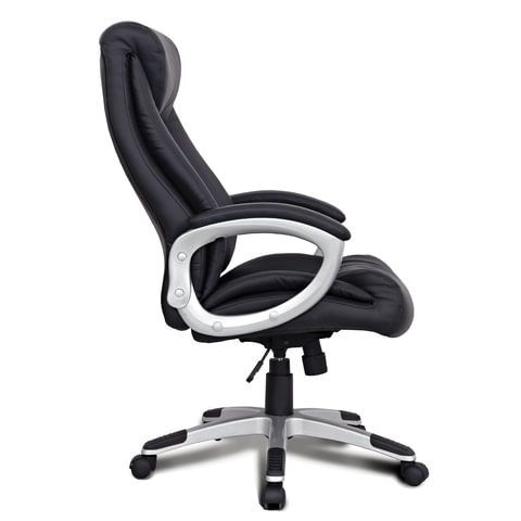 Кресло из натуральной кожи BRABIX &quot;Grand EX-500&quot;, черное, 530861