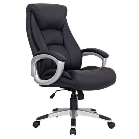 Кресло из натуральной кожи BRABIX &quot;Grand EX-500&quot;, черное, 530861