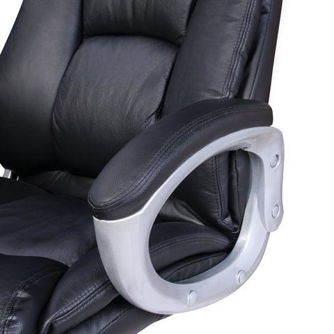Кресло из натуральной кожи BRABIX &quot;Grand EX-500&quot;, черное, 530861