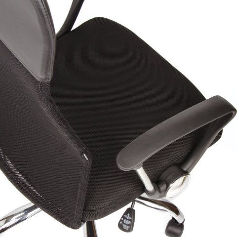 Кресло BRABIX &quot;Flash MG-302&quot;, с подлокотниками, хром, черное, 530867