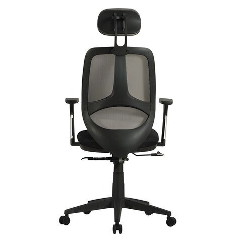 Кресло BRABIX &quot;Saturn ER-400&quot;, с подголовником, комбинированное, черное/серое, 530871
