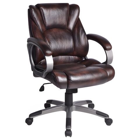 Кресло офисное BRABIX &quot;Eldorado EX-504&quot;, экокожа, коричневое, 530875