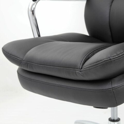 Кресло офисное BRABIX PREMIUM &quot;Amadeus EX-507&quot;, экокожа, хром, черное, 530879