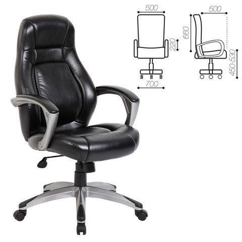 Кресло офисное BRABIX PREMIUM &quot;Turbo EX-569&quot;, экокожа, спортивный дизайн, черное, 531014