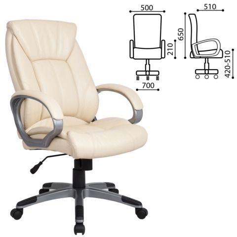 Кресло офисное BRABIX &quot;Maestro EX-506&quot;, экокожа, бежевое, 531168