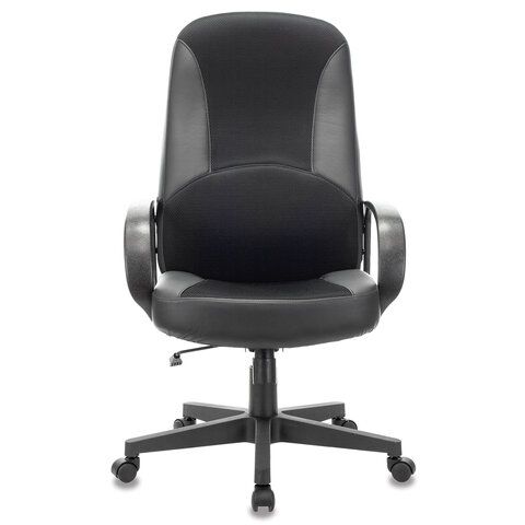 Кресло офисное BRABIX &quot;City EX-512&quot;, кожзаменитель черный, ткань черная, TW, 531407