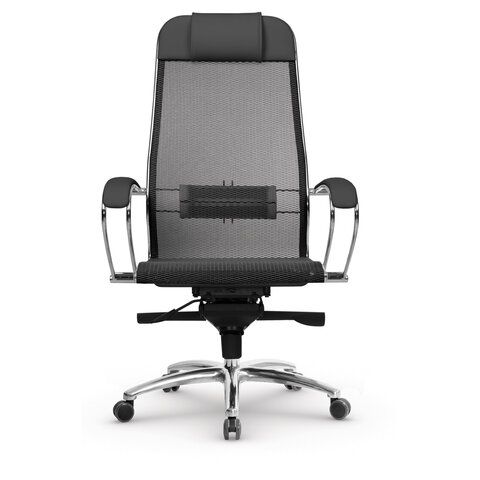Кресло офисное МЕТТА &quot;SAMURAI&quot; S-1.04, сверхпрочная ткань-сетка, серое