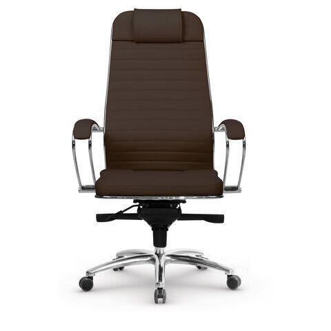 Кресло офисное МЕТТА &quot;SAMURAI&quot; KL-1.04, экокожа, темно-коричневое