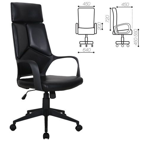 Кресло офисное BRABIX PREMIUM &quot;Prime EX-515&quot;, экокожа, черное, 531569
