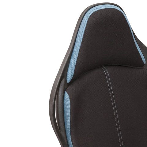 Кресло офисное BRABIX PREMIUM &quot;Force EX-516&quot;, ткань, черное/вставки синие, 531572