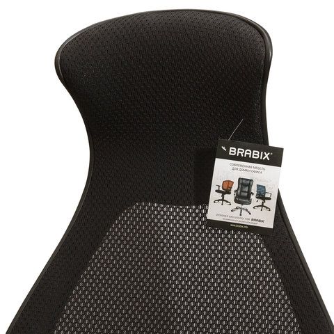 Кресло офисное BRABIX PREMIUM &quot;Genesis EX-517&quot;, пластик черный, ткань/экокожа/сетка черная, 531574