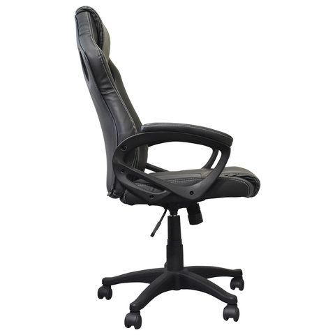 Кресло компьютерное BRABIX &quot;Rider Plus EX-544&quot; КОМФОРТ, экокожа, черное/серое, 531582