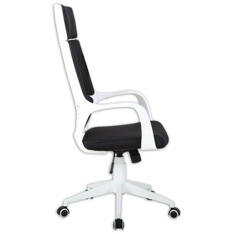Кресло офисное BRABIX PREMIUM &quot;Prime EX-515&quot;, пластик белый, ткань, черное, 531812