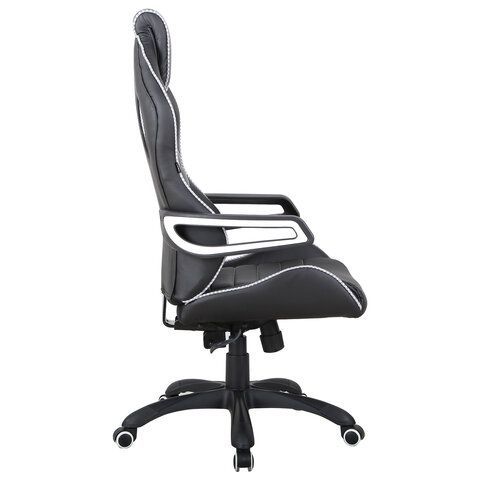 Кресло компьютерное BRABIX &quot;Techno Pro GM-003&quot;, экокожа, черное/серое, вставки серые, 531814