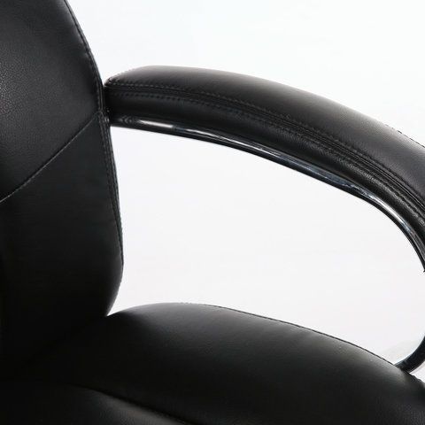 Кресло офисное BRABIX PREMIUM &quot;Direct EX-580&quot;, хром, рециклированная кожа, черное, 531824